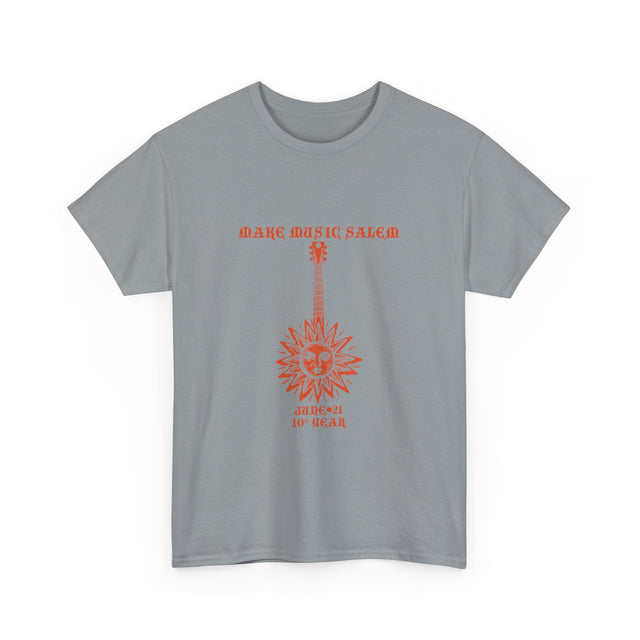 Make Music Day Salem Sun Guitar Orange Logo T-Shirt T-Shirt Printify - RiverCity Rockstar Academy Music Store, Salem Keizer Oregon