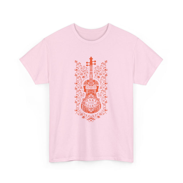 Make Music Salem Floral Violin T-Shirt T-Shirt Printify - RiverCity Rockstar Academy Music Store, Salem Keizer Oregon