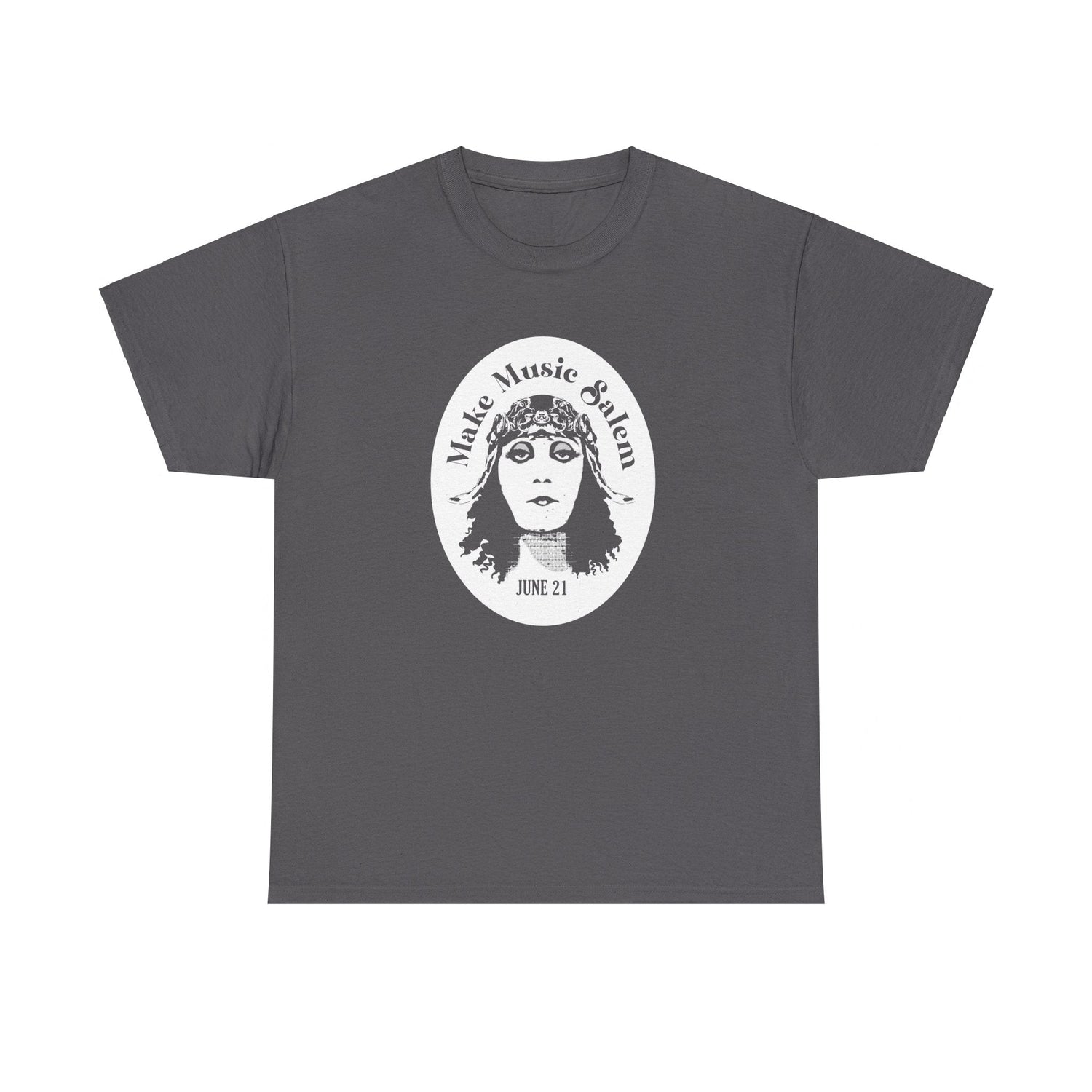 Make Music Day Salem Elsinore Girl White Logo T-Shirt T-Shirt Printify - RiverCity Rockstar Academy Music Store, Salem Keizer Oregon