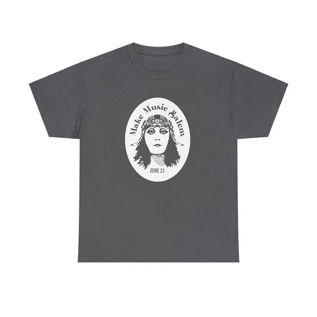 Make Music Day Salem Elsinore Girl White Logo T-Shirt T-Shirt Printify - RiverCity Rockstar Academy Music Store, Salem Keizer Oregon