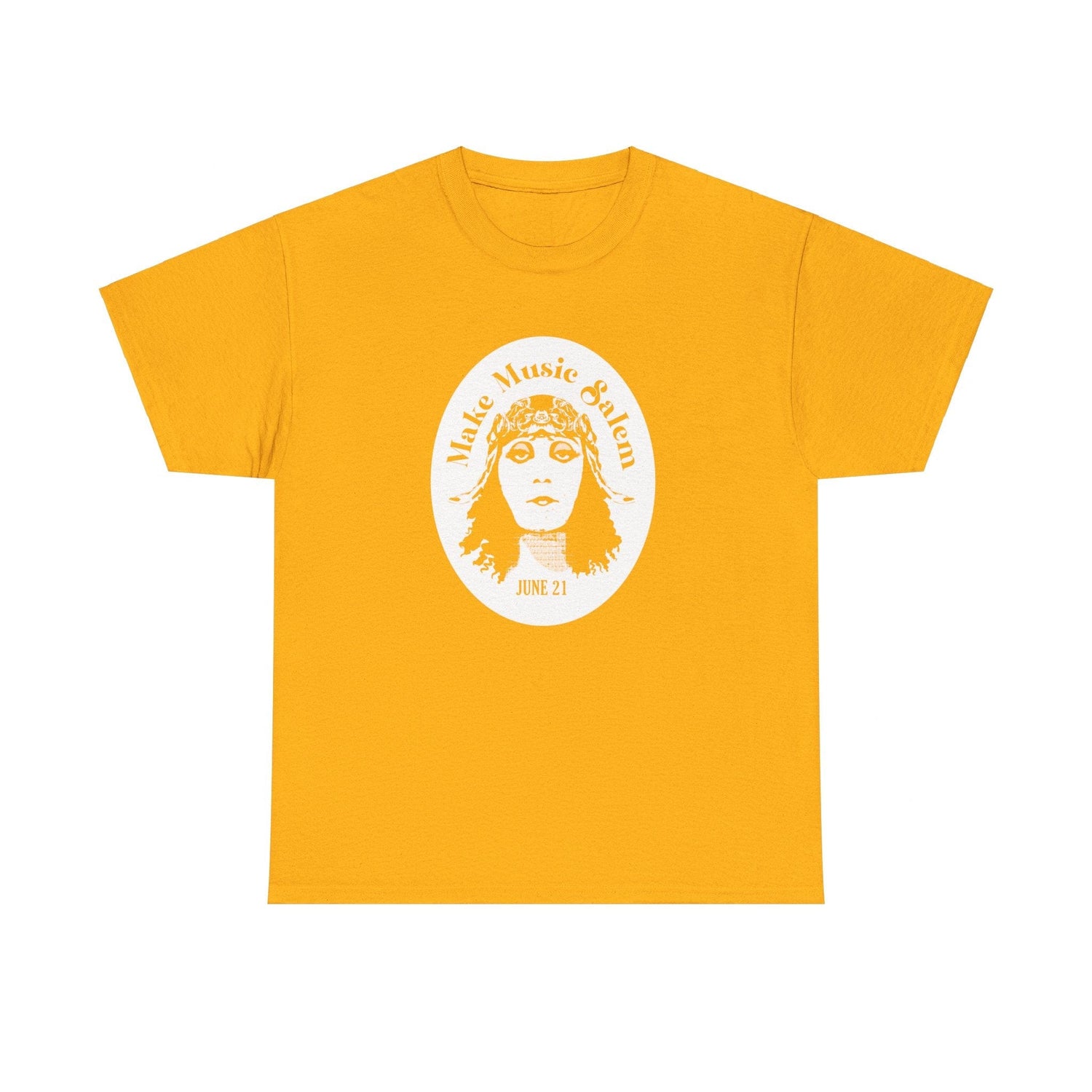 Make Music Day Salem Elsinore Girl White Logo T-Shirt T-Shirt Printify - RiverCity Rockstar Academy Music Store, Salem Keizer Oregon