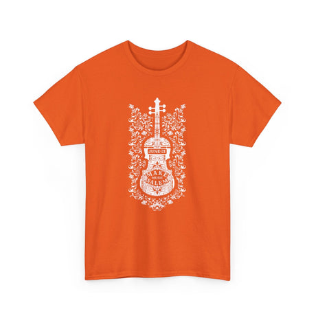 Make Music Day Salem Floral Violin White Logo T-Shirt T-Shirt Printify - RiverCity Rockstar Academy Music Store, Salem Keizer Oregon
