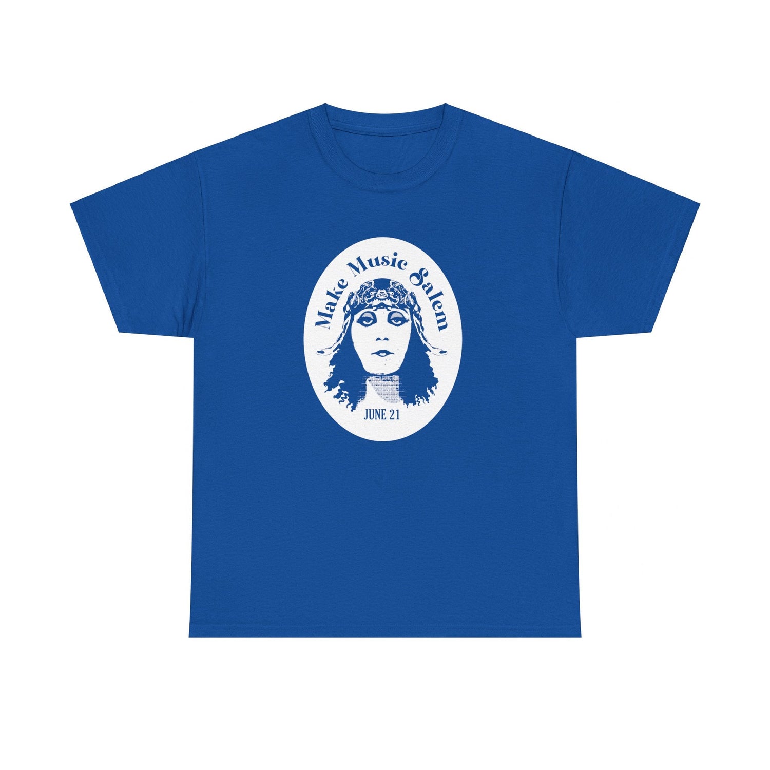 Make Music Day Salem Elsinore Girl White Logo T-Shirt T-Shirt Printify - RiverCity Rockstar Academy Music Store, Salem Keizer Oregon