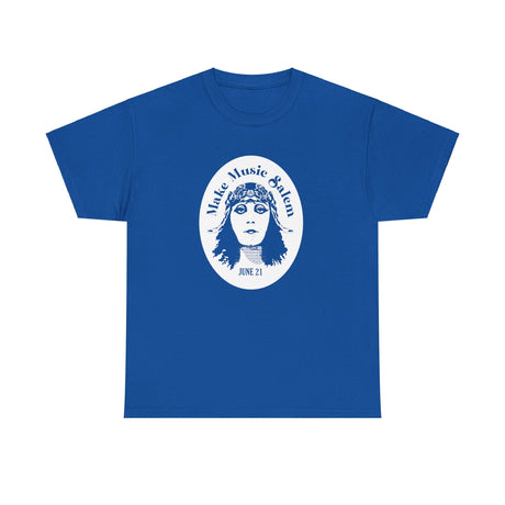 Make Music Day Salem Elsinore Girl White Logo T-Shirt T-Shirt Printify - RiverCity Rockstar Academy Music Store, Salem Keizer Oregon