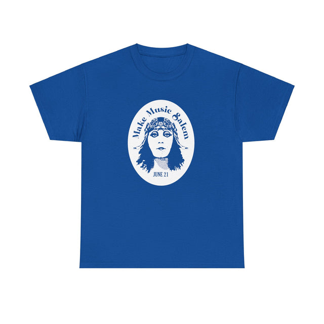 Make Music Day Salem Elsinore Girl White Logo T-Shirt T-Shirt Printify - RiverCity Rockstar Academy Music Store, Salem Keizer Oregon