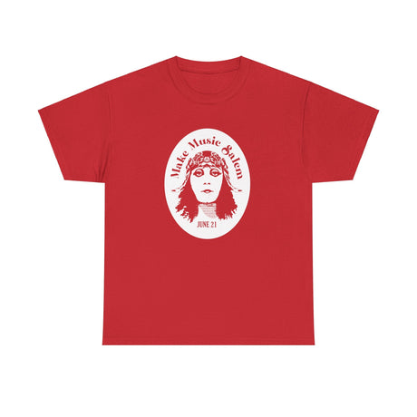 Make Music Day Salem Elsinore Girl White Logo T-Shirt T-Shirt Printify - RiverCity Rockstar Academy Music Store, Salem Keizer Oregon
