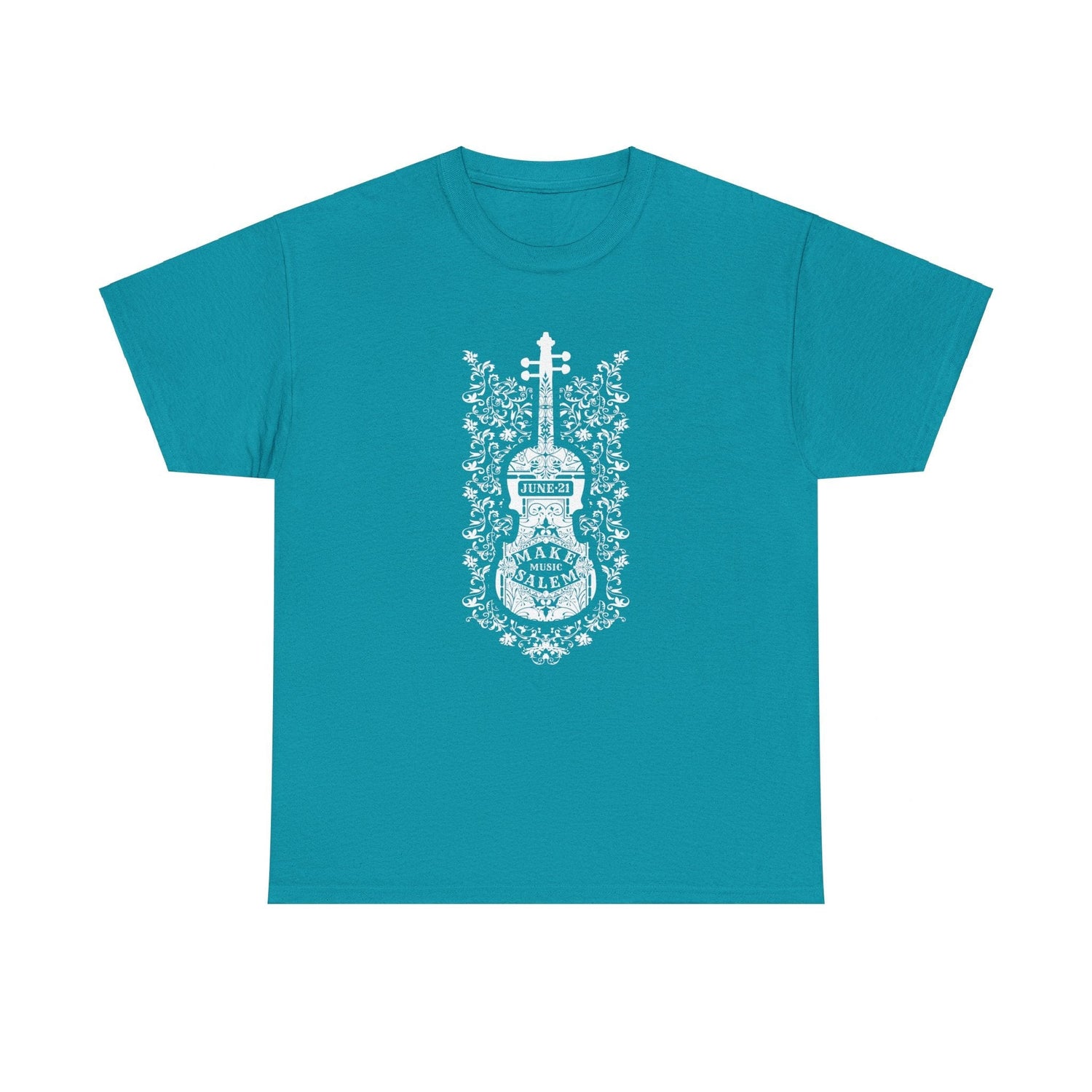 Make Music Salem Floral Violin Tee (POS) Apparel RiverCity Music Store - RiverCity Rockstar Academy Music Store, Salem Keizer Oregon