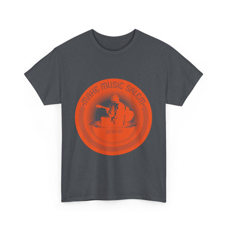 Make Music Day Salem Guitar Guy Orange Logo T-Shirt T-Shirt Printify - RiverCity Rockstar Academy Music Store, Salem Keizer Oregon