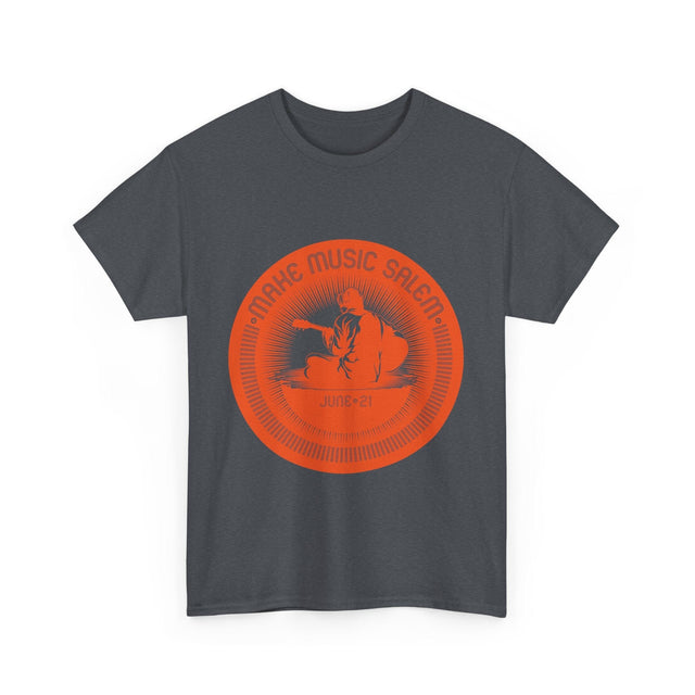 Make Music Day Salem Guitar Guy Orange Logo T-Shirt T-Shirt Printify - RiverCity Rockstar Academy Music Store, Salem Keizer Oregon