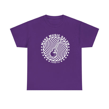 Make Music Salem Guitar Spiral T-Shirt T-Shirt Printify - RiverCity Rockstar Academy Music Store, Salem Keizer Oregon