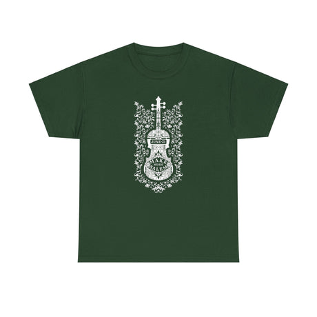 Make Music Day Salem Floral Violin White Logo T-Shirt T-Shirt Printify - RiverCity Rockstar Academy Music Store, Salem Keizer Oregon