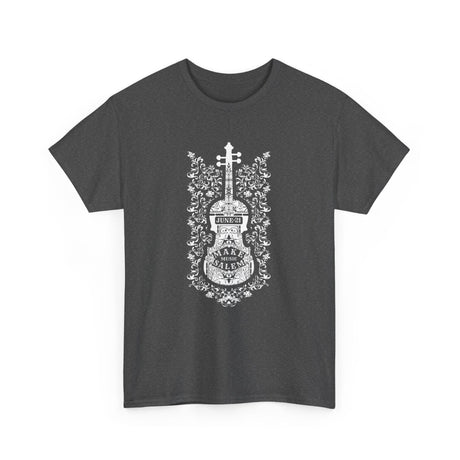 Make Music Day Salem Floral Violin White Logo T-Shirt T-Shirt Printify - RiverCity Rockstar Academy Music Store, Salem Keizer Oregon
