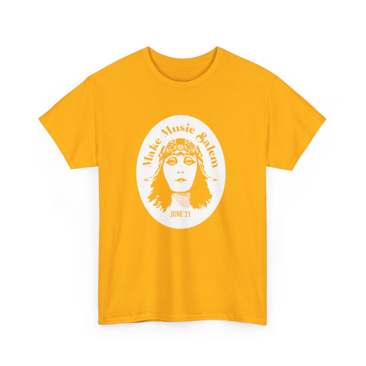 Make Music Day Salem Elsinore Girl White Logo T-Shirt T-Shirt Printify - RiverCity Rockstar Academy Music Store, Salem Keizer Oregon