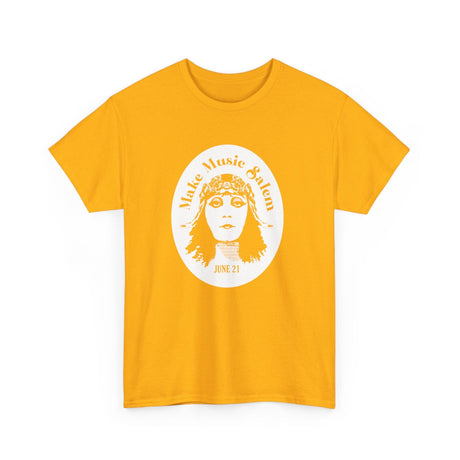 Make Music Day Salem Elsinore Girl White Logo T-Shirt T-Shirt Printify - RiverCity Rockstar Academy Music Store, Salem Keizer Oregon