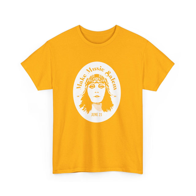 Make Music Day Salem Elsinore Girl White Logo T-Shirt T-Shirt Printify - RiverCity Rockstar Academy Music Store, Salem Keizer Oregon