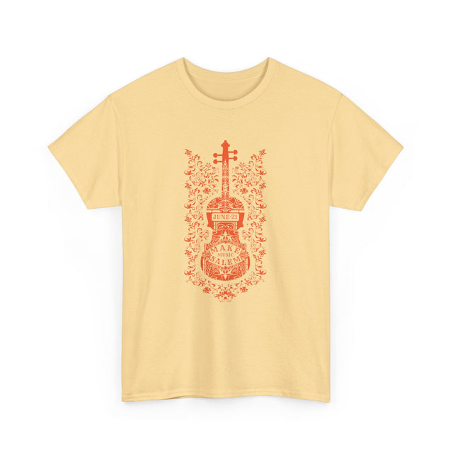 Make Music Salem Floral Violin T-Shirt T-Shirt Printify - RiverCity Rockstar Academy Music Store, Salem Keizer Oregon