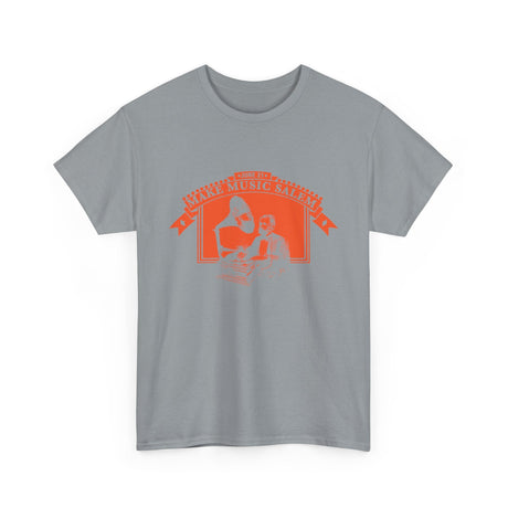 Make Music Day Salem Turntable Orange Logo T-Shirt T-Shirt Printify - RiverCity Rockstar Academy Music Store, Salem Keizer Oregon