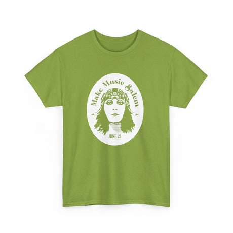 Make Music Day Salem Elsinore Girl White Logo T-Shirt T-Shirt Printify - RiverCity Rockstar Academy Music Store, Salem Keizer Oregon
