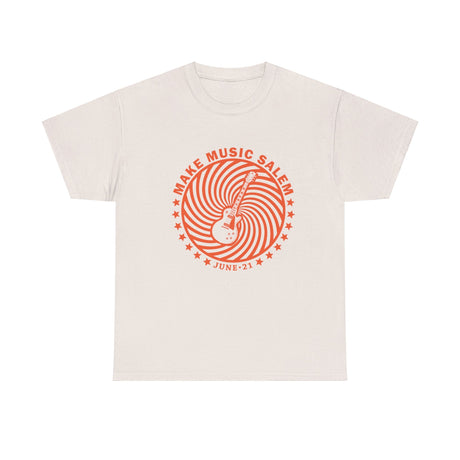 Make Music Day Salem Spiral Guitar Orange Logo T-Shirt T-Shirt Printify - RiverCity Rockstar Academy Music Store, Salem Keizer Oregon