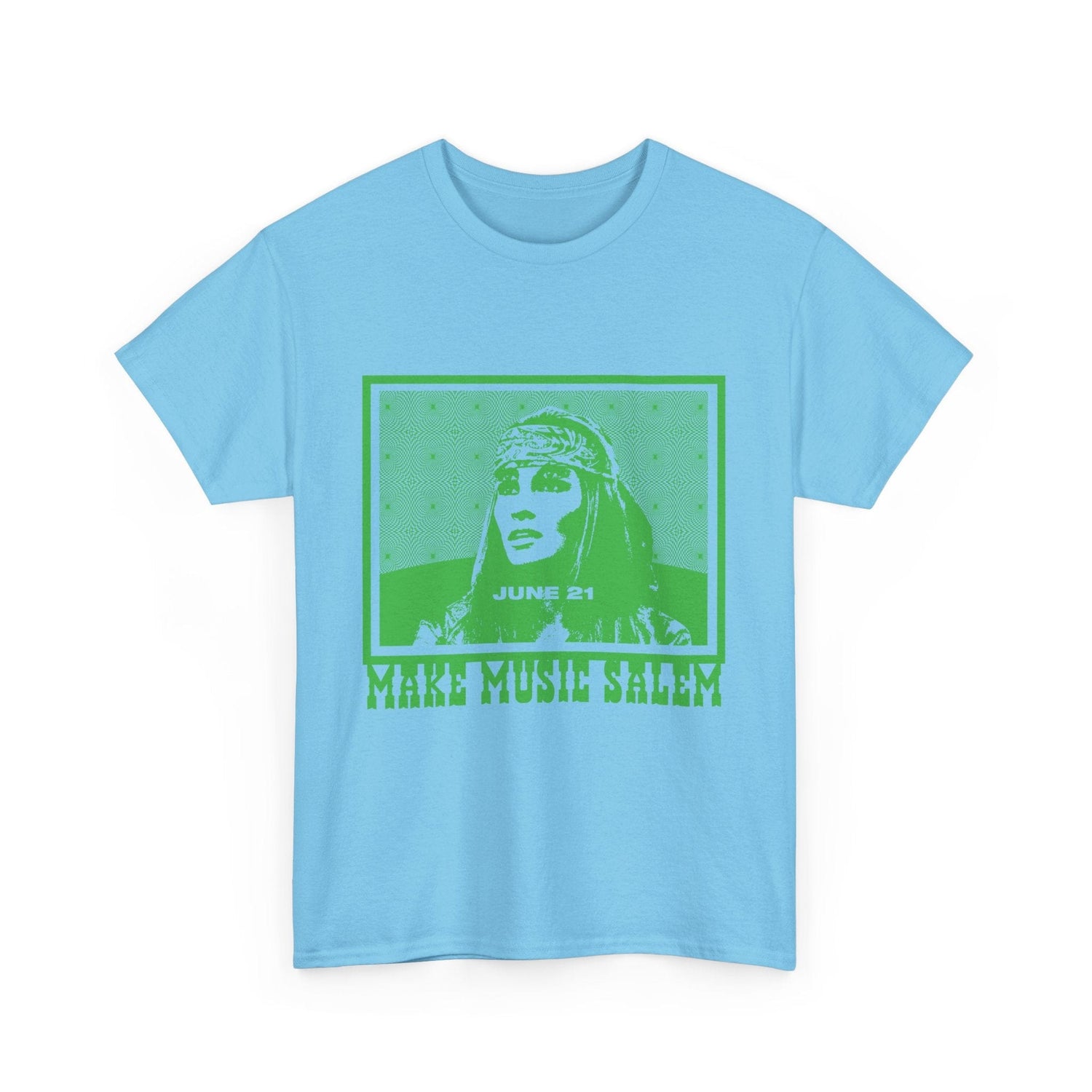Make Music Day Salem Raquel Welch Green Logo T-Shirt T-Shirt Printify - RiverCity Rockstar Academy Music Store, Salem Keizer Oregon