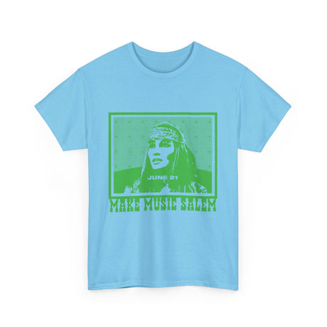 Make Music Day Salem Raquel Welch Green Logo T-Shirt T-Shirt Printify - RiverCity Rockstar Academy Music Store, Salem Keizer Oregon