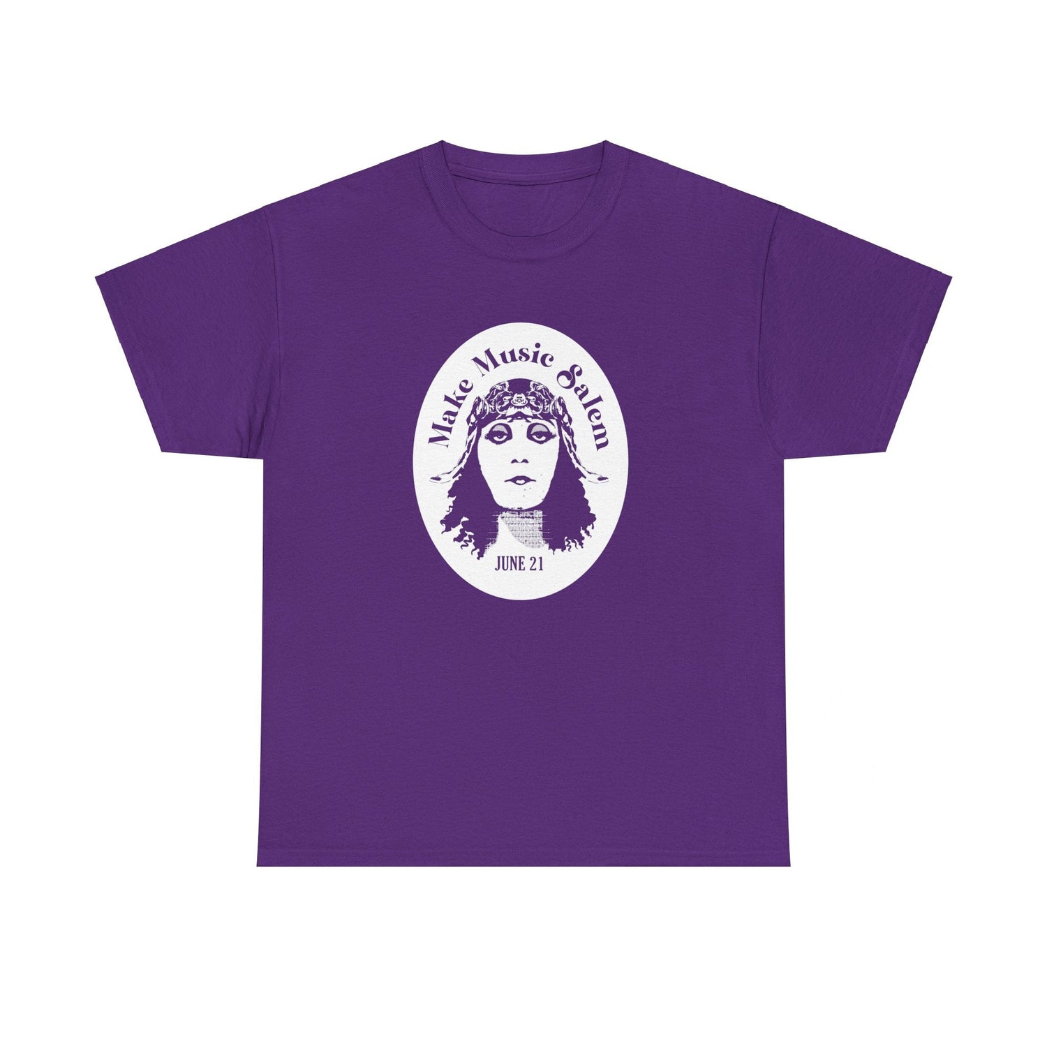 Make Music Day Salem Elsinore Girl White Logo T-Shirt T-Shirt Printify - RiverCity Rockstar Academy Music Store, Salem Keizer Oregon