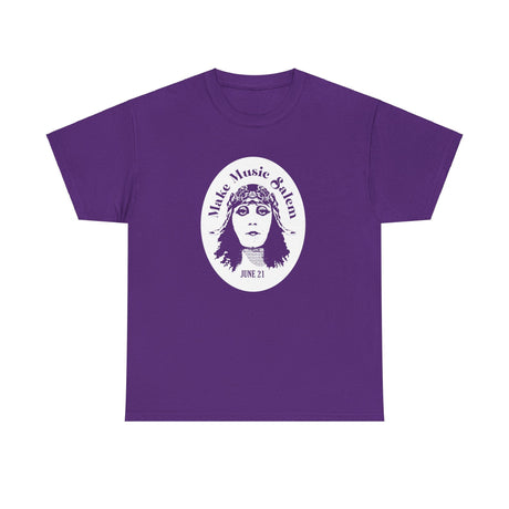 Make Music Day Salem Elsinore Girl White Logo T-Shirt T-Shirt Printify - RiverCity Rockstar Academy Music Store, Salem Keizer Oregon