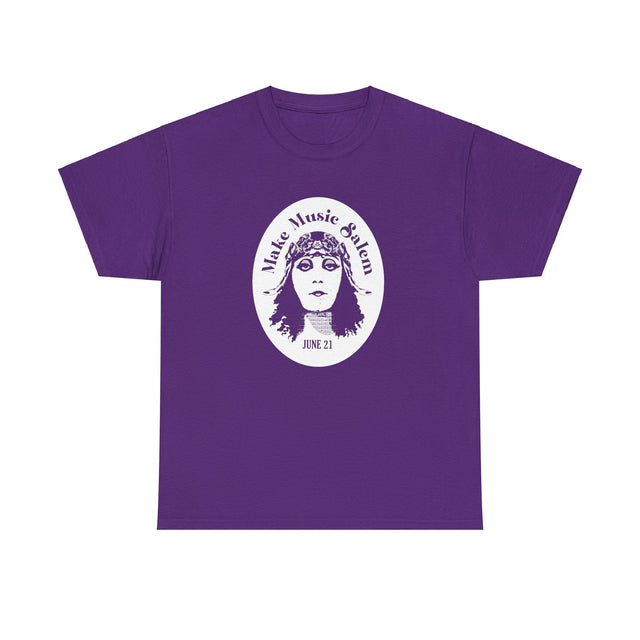 Make Music Day Salem Elsinore Girl White Logo T-Shirt T-Shirt Printify - RiverCity Rockstar Academy Music Store, Salem Keizer Oregon