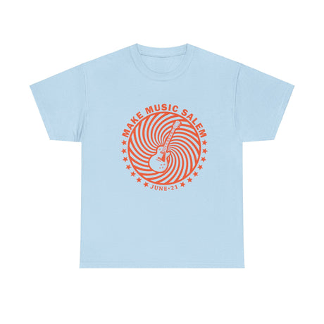 Make Music Day Salem Spiral Guitar Orange Logo T-Shirt T-Shirt Printify - RiverCity Rockstar Academy Music Store, Salem Keizer Oregon