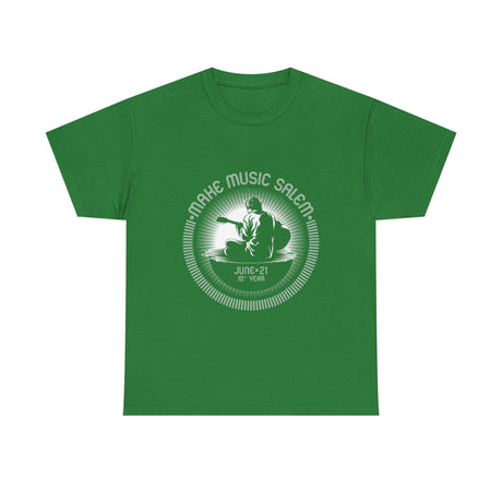 Make Music Day Salem Guitar Guy White Logo T-Shirt T-Shirt Printify - RiverCity Rockstar Academy Music Store, Salem Keizer Oregon