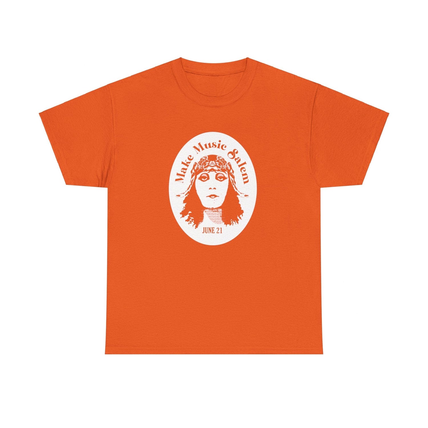 Make Music Day Salem Elsinore Girl White Logo T-Shirt T-Shirt Printify - RiverCity Rockstar Academy Music Store, Salem Keizer Oregon