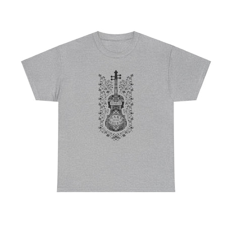 Make Music Day Salem Floral Violin Black Logo T-Shirt T-Shirt Printify - RiverCity Rockstar Academy Music Store, Salem Keizer Oregon