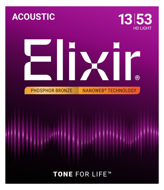Elixir HD Light NanoWeb Phosphor Bronze Acoustic Guitar Strings Acoustic Guitar Strings Elixir - RiverCity Rockstar Academy Music Store, Salem Keizer Oregon