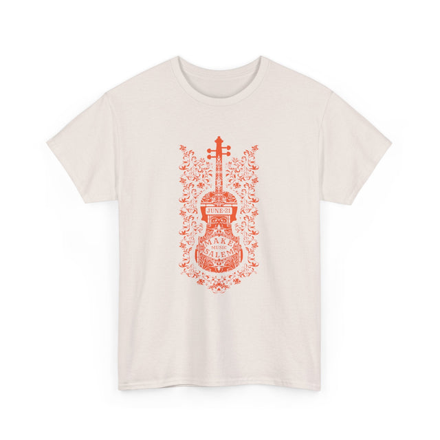 Make Music Salem Floral Violin T-Shirt T-Shirt Printify - RiverCity Rockstar Academy Music Store, Salem Keizer Oregon