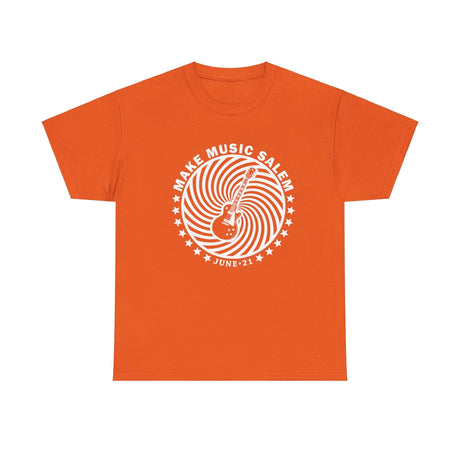 Make Music Salem Guitar Spiral T-Shirt T-Shirt Printify - RiverCity Rockstar Academy Music Store, Salem Keizer Oregon