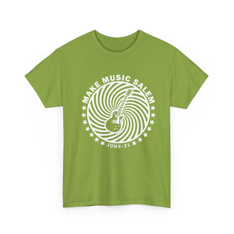 Make Music Salem Guitar Spiral T-Shirt T-Shirt Printify - RiverCity Rockstar Academy Music Store, Salem Keizer Oregon
