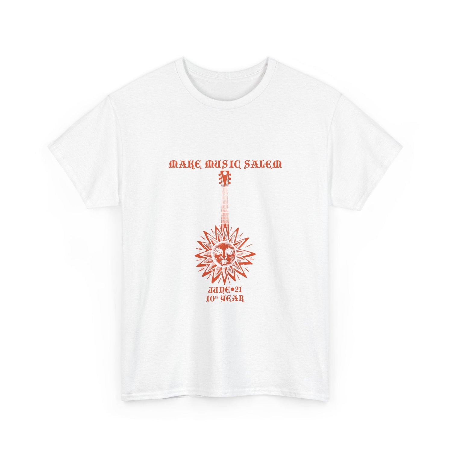 Make Music Day Salem Sun Guitar Orange Logo T-Shirt T-Shirt Printify - RiverCity Rockstar Academy Music Store, Salem Keizer Oregon