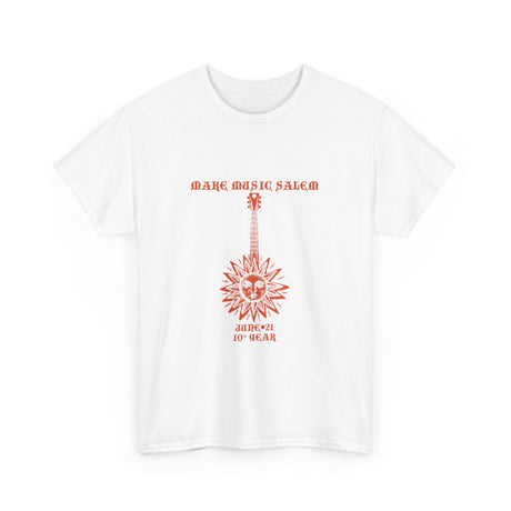 Make Music Day Salem Sun Guitar Orange Logo T-Shirt T-Shirt Printify - RiverCity Rockstar Academy Music Store, Salem Keizer Oregon