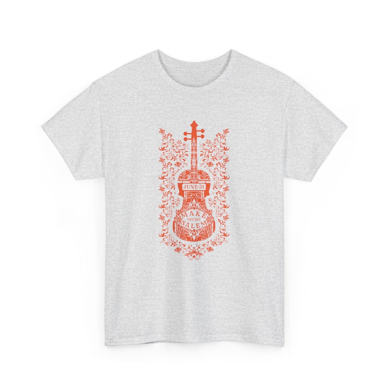 Make Music Salem Floral Violin T-Shirt T-Shirt Printify - RiverCity Rockstar Academy Music Store, Salem Keizer Oregon
