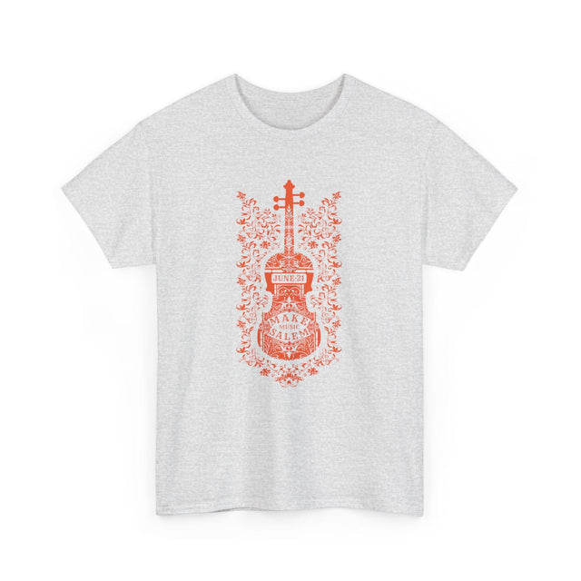 Make Music Salem Floral Violin T-Shirt T-Shirt Printify - RiverCity Rockstar Academy Music Store, Salem Keizer Oregon