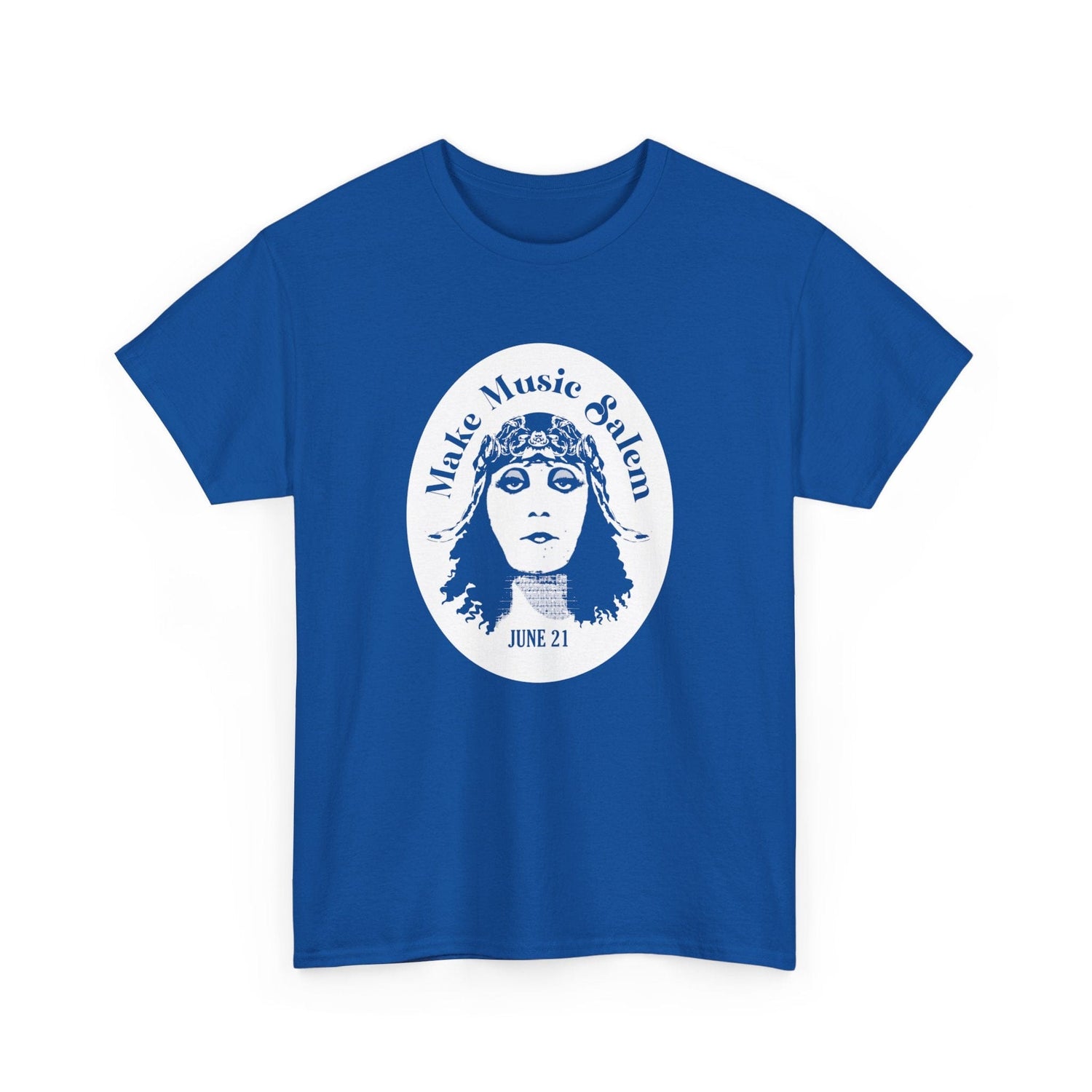 Make Music Day Salem Elsinore Girl White Logo T-Shirt T-Shirt Printify - RiverCity Rockstar Academy Music Store, Salem Keizer Oregon