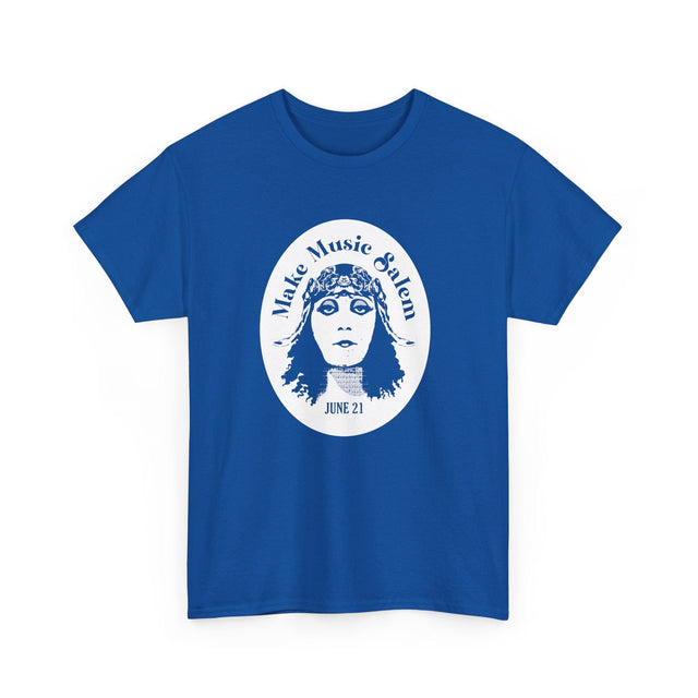 Make Music Day Salem Elsinore Girl White Logo T-Shirt T-Shirt Printify - RiverCity Rockstar Academy Music Store, Salem Keizer Oregon