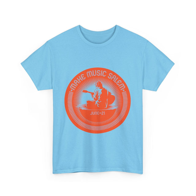 Make Music Day Salem Guitar Guy Orange Logo T-Shirt T-Shirt Printify - RiverCity Rockstar Academy Music Store, Salem Keizer Oregon