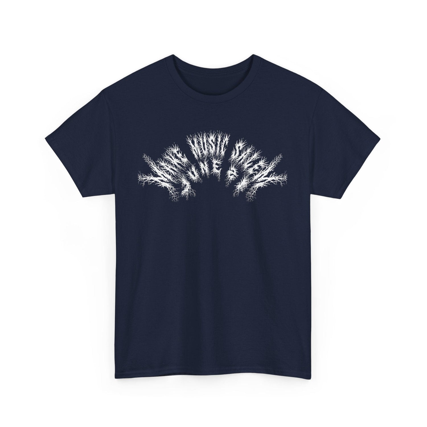 Detailed image of the Make Music Day Salem Metal T-Shirt showcasing vibrant design, bold typography, and musical-themed artwork on a stylish black fabric, perfect for music enthusiasts