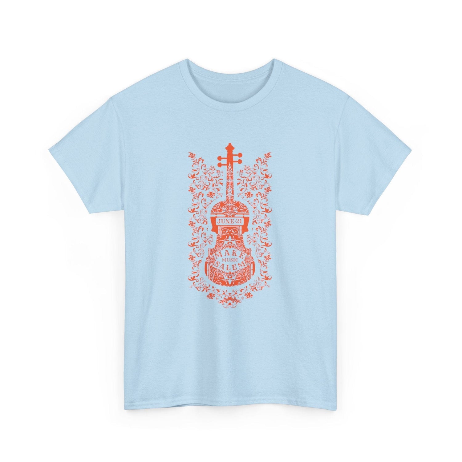 Make Music Salem Floral Violin T-Shirt T-Shirt Printify - RiverCity Rockstar Academy Music Store, Salem Keizer Oregon