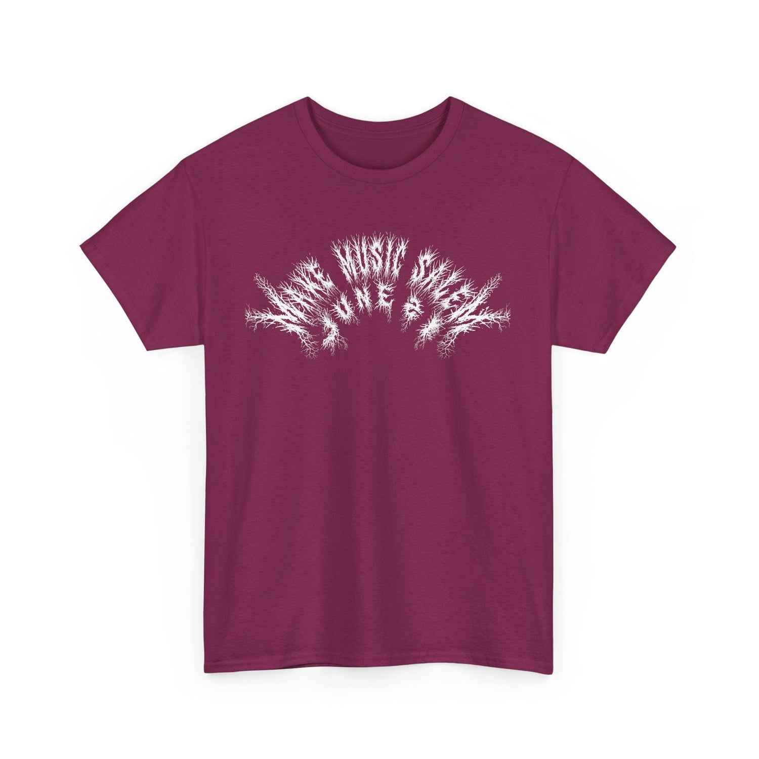 A vibrant Salem Metal T-Shirt celebrating Make Music Day featuring bold graphics and musical symbols