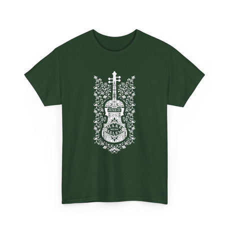 Make Music Day Salem Floral Violin White Logo T-Shirt T-Shirt Printify - RiverCity Rockstar Academy Music Store, Salem Keizer Oregon