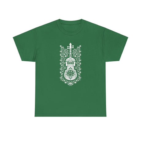 Make Music Day Salem Floral Violin White Logo T-Shirt T-Shirt Printify - RiverCity Rockstar Academy Music Store, Salem Keizer Oregon