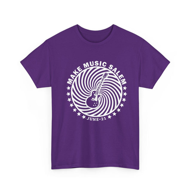 Make Music Salem Guitar Spiral T-Shirt T-Shirt Printify - RiverCity Rockstar Academy Music Store, Salem Keizer Oregon