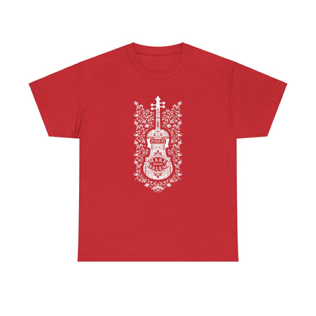 Make Music Day Salem Floral Violin White Logo T-Shirt T-Shirt Printify - RiverCity Rockstar Academy Music Store, Salem Keizer Oregon